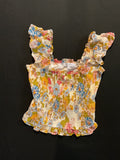 Floral ruched floral shirt