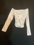 Shirt with side scrunching