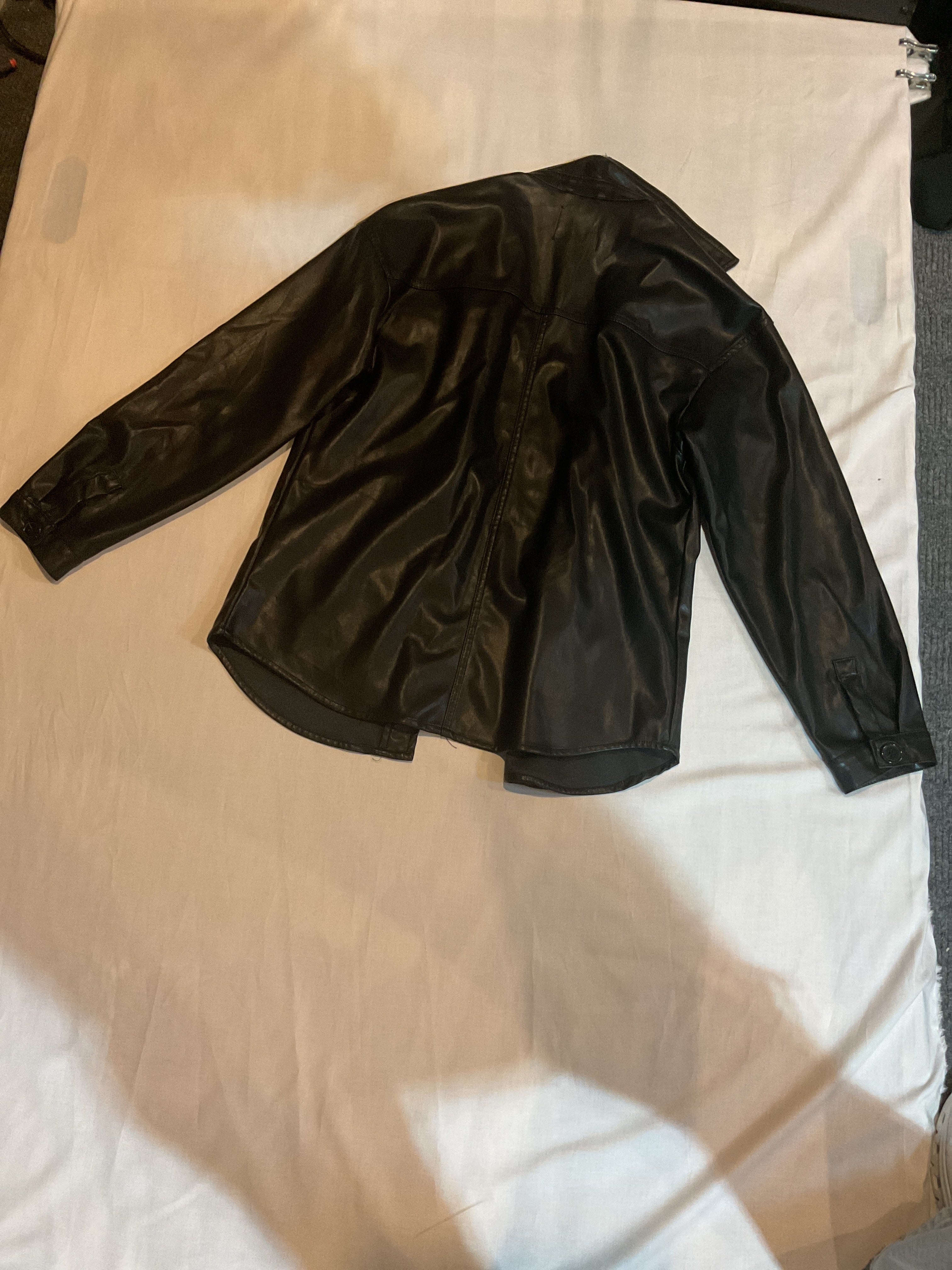 Black faux leather jacket